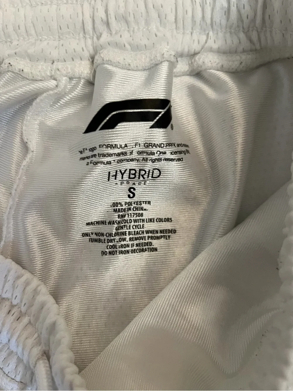 White Formula 1 Graphic Men’s Athletic Shorts